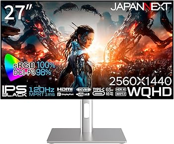 Amazon.co.jp: JAPANNEXT 27インチ モニター WQHD 2560x1440解像度 IPS