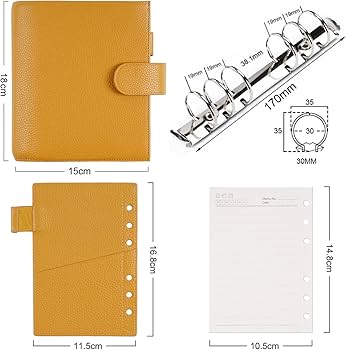 Amazon.co.jp: Moterm A6 Luxeリングプランナー - 本革バインダー