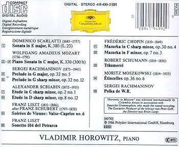 Amazon.co.jp: Horowitz in Moscow: ミュージック