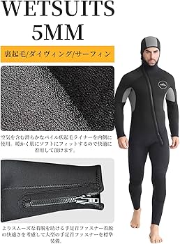 Amazon | MORGEN SKY ウェットスーツ フルスーツ 5mm フード