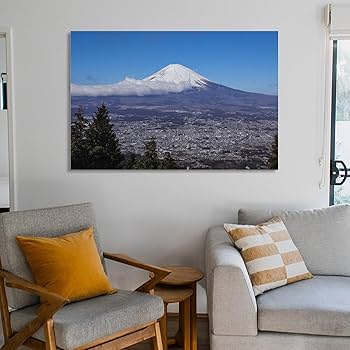 Amazon.co.jp: 絵画 静岡県 乙女峠からの富士山と御殿場の街並み