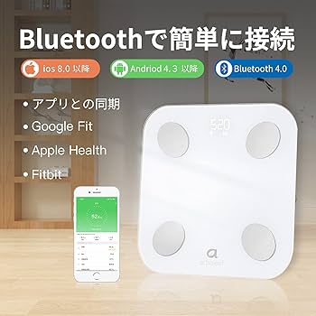Amazon.co.jp: arboleaf 体重計 スマホ連動 体脂肪計 体組成計 USB充電