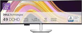 Amazon.co.jp: 【Amazon.co.jp限定】Dell U4924DW-A 49インチ 曲面USB