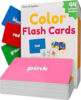Amazon.co.jp: 幼児用カラーフラッシュカード - 色と単語の学習に