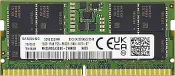 Samsung 16GB DDR5 5600MHz PC5-44800 CL46 SODIMM 1Rx8 Single Rank