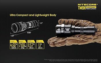 Amazon | Nitecore TM9K Type-C Rechargeable LED Flashlight - 9 x