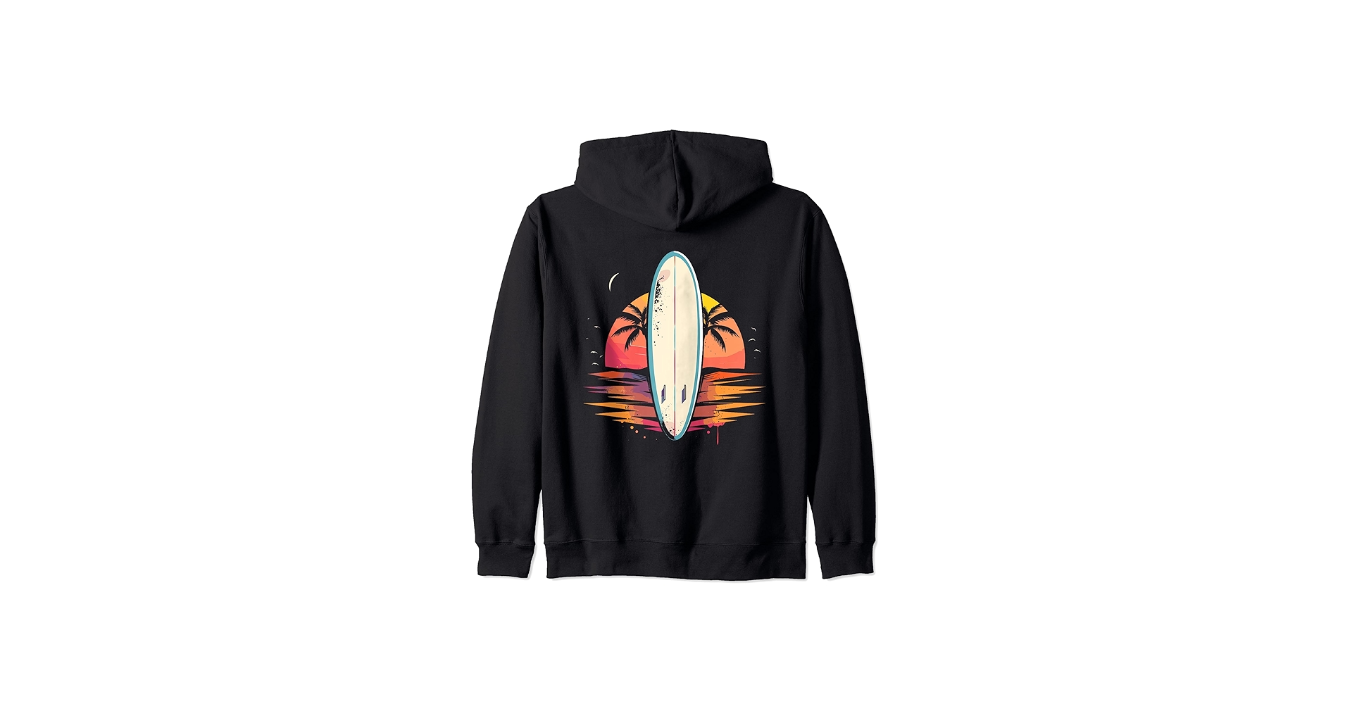 Amazon.com: Surfboard Graphic Boardsport Zip Hoodie : Clothing