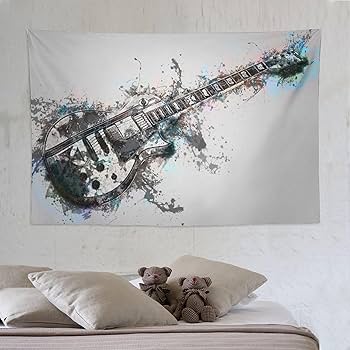 Amazon.co.jp: アートポスター エレキギターの絵画インテリア抽象的な