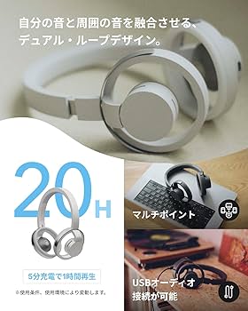 Amazon.co.jp: nwm(ヌーム) ワイヤレス ヘッドホン オープンイヤー型