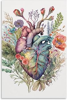 Amazon.co.jp: 心、脳、肺解剖、医学壁画、臓器心臓病学、病院