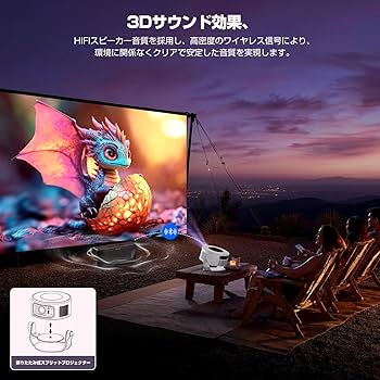 Amazon.co.jp: Philoent プロジェクター 家庭用 小型 【1080P 8K対応