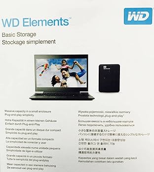 Amazon | WD ポータブルHDD 4TB USB3.0 ブラック WD Elements Portable