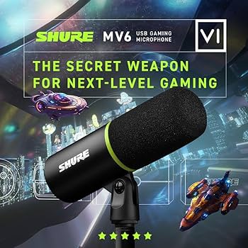 Amazon.com: Shure MV6 Gaming Microphone – Dynamic USB Mic for PC