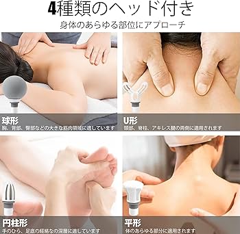 Amazon | GEEGVV 筋膜リリースガン, 全身リフレッシュ道具 マッサージ