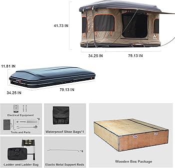 Amazon.com: Naturnest Orion Mini Hardshell Rooftop Tent for Car