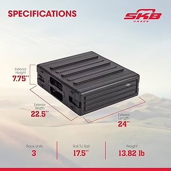 Amazon.com: SKB 3U Roto Rack Case - Durable Polyethylene Gear