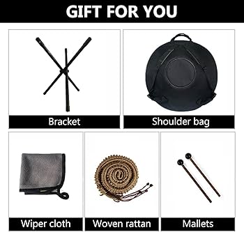 Amazon | ハンドパン d マイナー 打楽器（ゴールド - 432hz - 12音