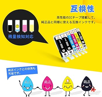 Amazon.co.jp: 【KONOink】 キャノン用 300 301 インク Canon対応 BCI