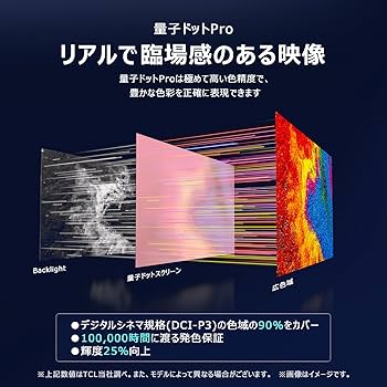 Amazon | 【Amazon.co.jp限定】 TCL テレビ 75V型 4K液晶 倍速 量子