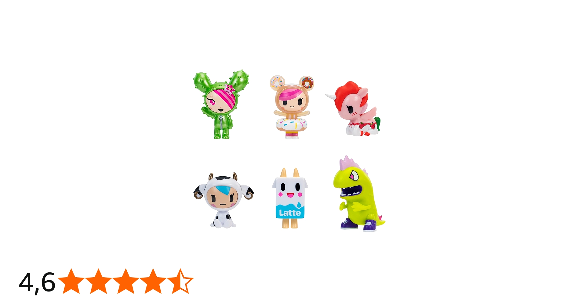 Tokidoki Pacote com 6 bonecos – Donutella, SANDy, Kaiju Tokimon