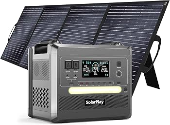 Amazon.co.jp: SolarPlay ポータブル電源 2400W ソーラーパネル400W 大