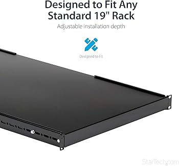 Amazon | StarTech.com サーバーラック棚板／1U／耐荷重150kg／奥行き