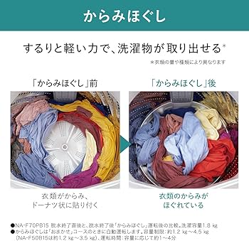 Amazon | パナソニック 全自動洗濯機 7kg ニュアンスブラウン NA