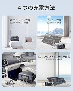 Amazon.co.jp: GRECELL ポータブル電源 2200W 1126Wh ポータブル