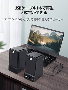 Amazon.co.jp: OROW PCスピーカー 16W出力 USBスピーカー ラップトップ