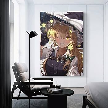 Amazon.co.jp: 絵画 東方シリーズ 霧雨魔理沙 ポスター アニメ 大判 壁