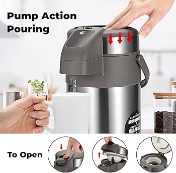 Amazon.com: OJOJ 4L/133OZ Thermal Coffee Carafe with Pump, Thermal