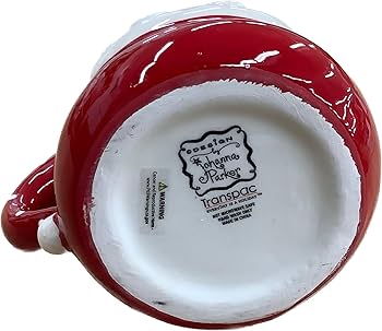 Amazon.com: Johanna Parker Ceramic Coffee Tea Mug, Christmas Red