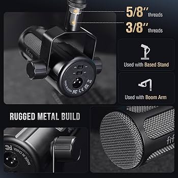 Amazon.com: FIFINE XLR Dynamic Microphone, Studio Vocal Mic for