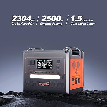 Amazon.co.jp: Solarplay ポータブル電源 大容量 2300Wh/2500W