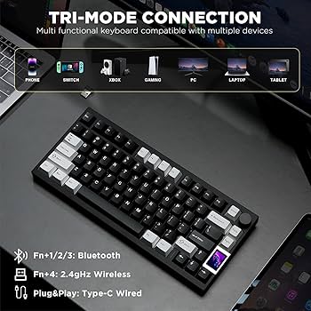 Amazon | YUNZII AL80 メカニカルキーボード ワイヤレス ゲーミング