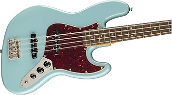 Amazon.com: Squier Classic Vibe 60s Jazz Bass, Daphne Blue, Laurel