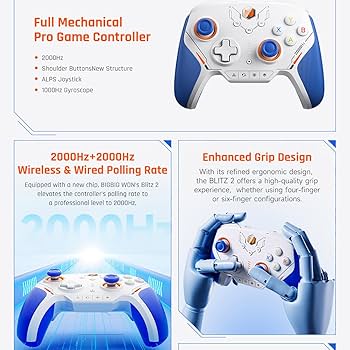 Amazon.com: BIGBIG WON BLITZ 2 Pro PC Video Game Controller, TMR