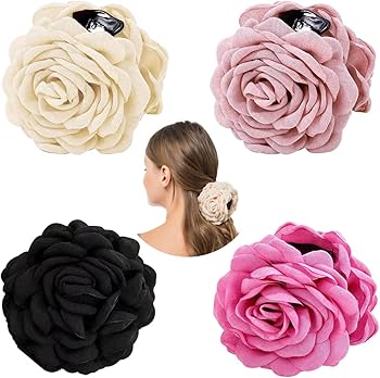 Amazon.com : 4 PCS Rose Flower Claws Clips Large Hawaiian Rose