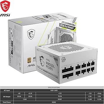 Amazon | MAG A850GL PCIE5 White | MSI | 電源ユニット 通販