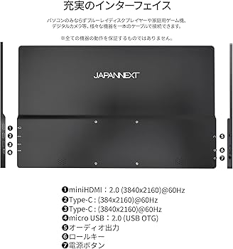 Amazon.co.jp: JAPANNEXT 15.6インチ 有機EL(OLED)パネル搭載 4K