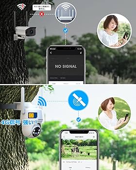 Amazon.co.jp: 【最新4G防犯カメラ・wifi不要・SIM/SDカード内蔵