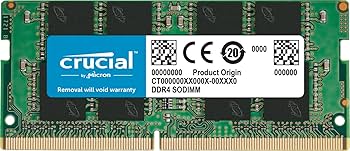 Crucial 16GB DDR4 RAM, 3200MHz CL22 (or 2933MHz or 2666MHz) Laptop
