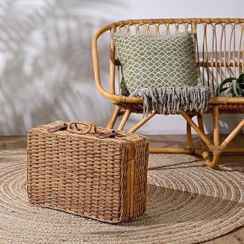 Amazon.co.jp: ラタントランクバスケット GK713MER ラタンバスケット