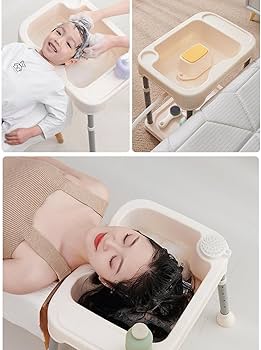 Amazon | Bxzzuis洗髪器 移動式 シャンプー台 排水チューブ付き 介護