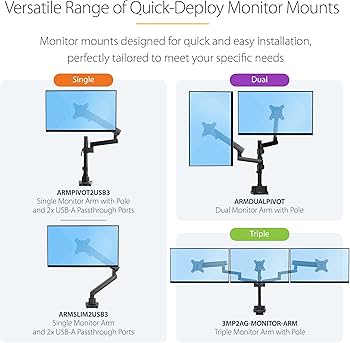 Amazon.co.jp: StarTech.com モニターアーム／Cクランプ グロメット