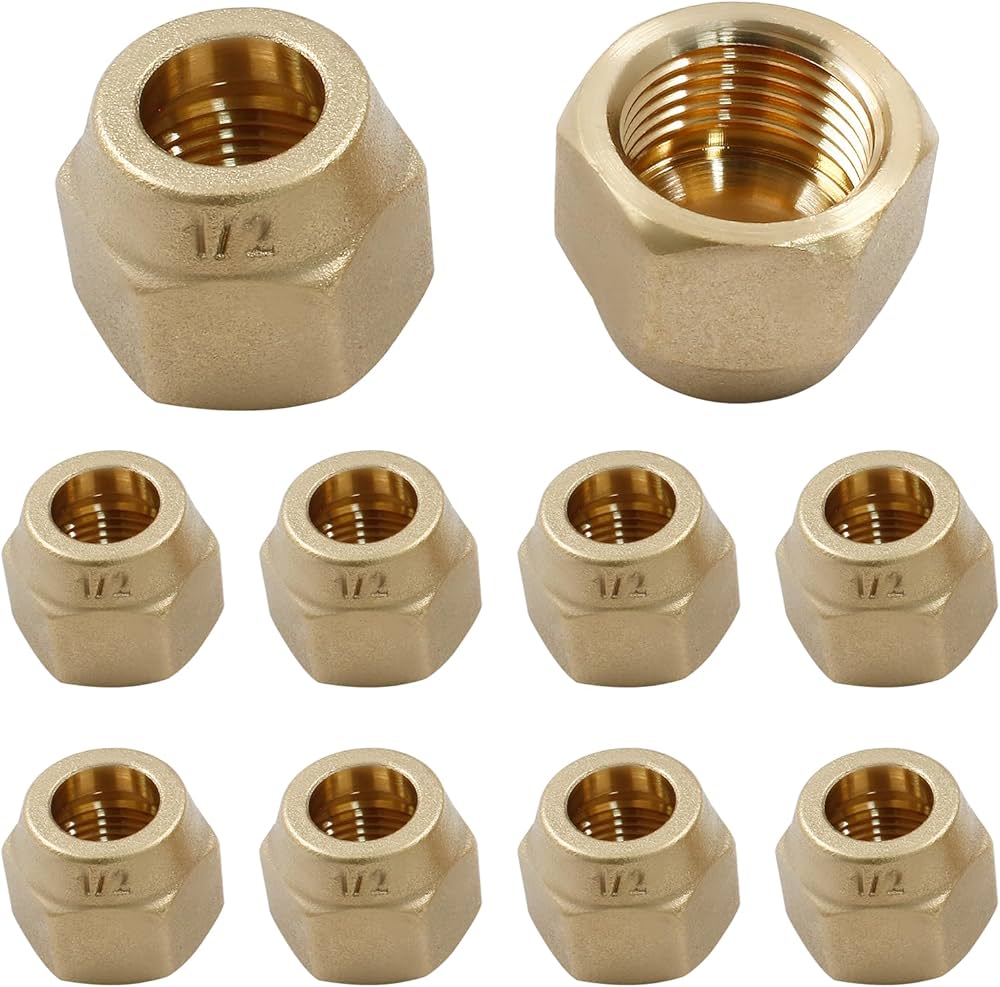 Amazon | Cionyce 10個パック 真鍮フレアナット エアコン用 銅パイプ