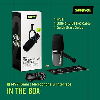 Amazon.com: Shure MV7i Smart Microphone – USB-C & XLR Mic for