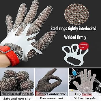 Amazon.co.jp: 防刃軍手 ステンレス鋼の鎖帷子の手袋シェフブッチャー