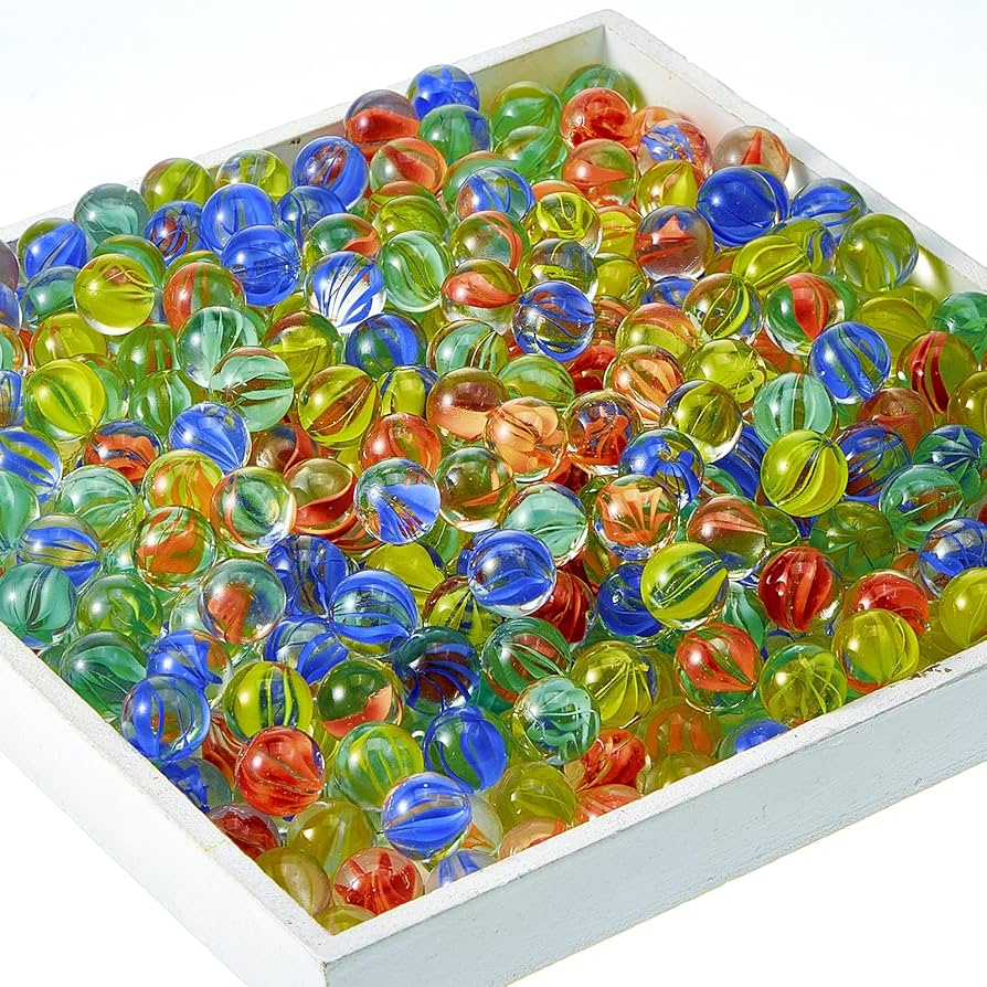 Amazon.com: Zhanmai 500 Pieces Color Mixing Glass Marbles 0.56