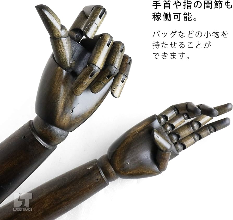 Amazon.co.jp: マネキン 稼働 アーム付き トルソー 女性用 上半身 木製